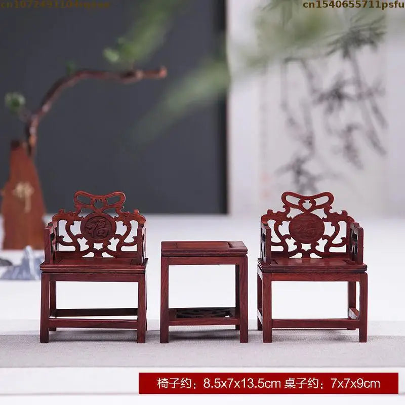 Miniature Antique Furniture Mini Table Models Chinese Handicrafts Doll Houses TV Movie Photographed Scene Retro Furniture Props