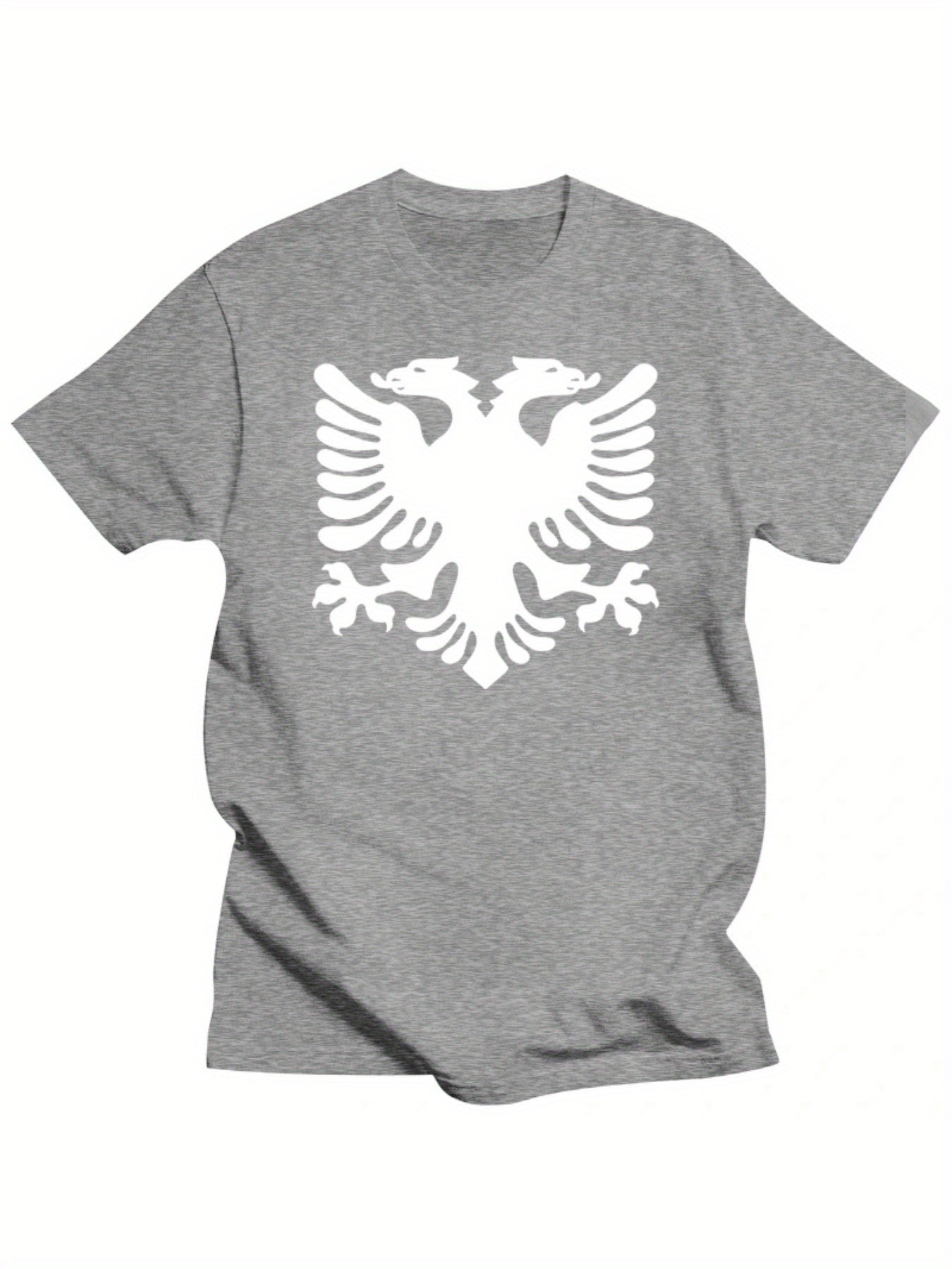 Plus Size Men'S T-Shirt Cotton Albanian Flag Albania 2 Headed Eagle Mens Funny Unisex Tops Tee T Shirt Unisex Men Women Tops T-Shirt