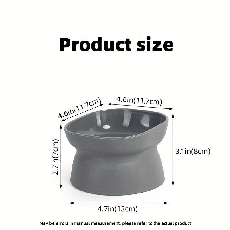 Ergonomic Anti-Spill Cat Bowl: Health-Conscious, Sleek Design for Food & Water