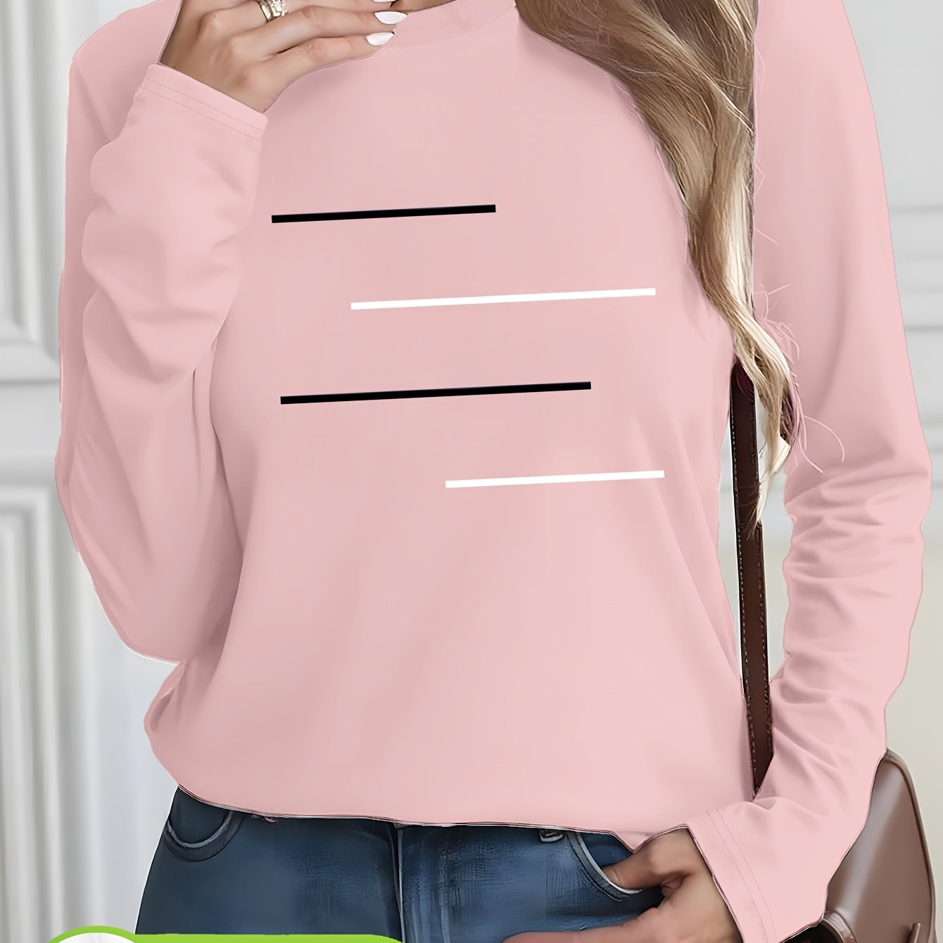 Women's Olive Green Long Sleeve T-Shirt - Minimalist Elegant Top, Soft Everyday Shirt for Casual & Formal Outfits - NC-13210, Allseason Top, Modern Fashion, Durable Clothing, Basic Blouse, Office Wear