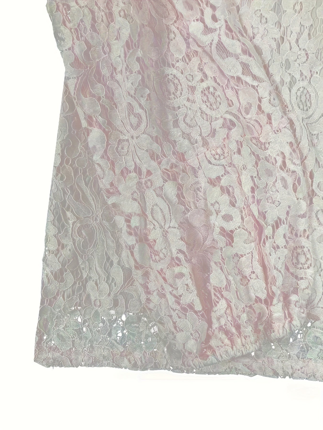 Plus Size Boho Blouse, Women's Plus Solid Lace Lantern Sleeve Tassel Trim V Neck Tunic Shirt Top