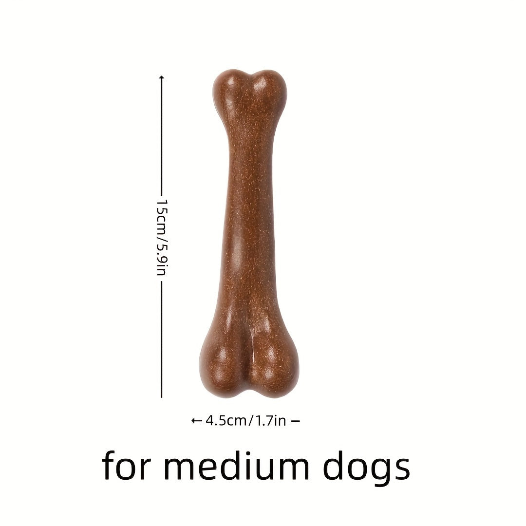 Durable Beef Flavored Dog Chew Toy, Polypropylene Bone Shaped Teeth Cleaning Chew for All Breed Sizes, Interactive Training Pet Toy for Oral Care and Dental Health