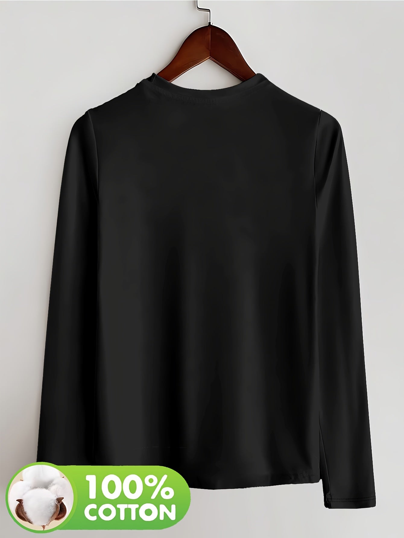 Women's Olive Green Long Sleeve T-Shirt - Minimalist Elegant Top, Soft Everyday Shirt for Casual & Formal Outfits - NC-13210, Allseason Top, Modern Fashion, Durable Clothing, Basic Blouse, Office Wear