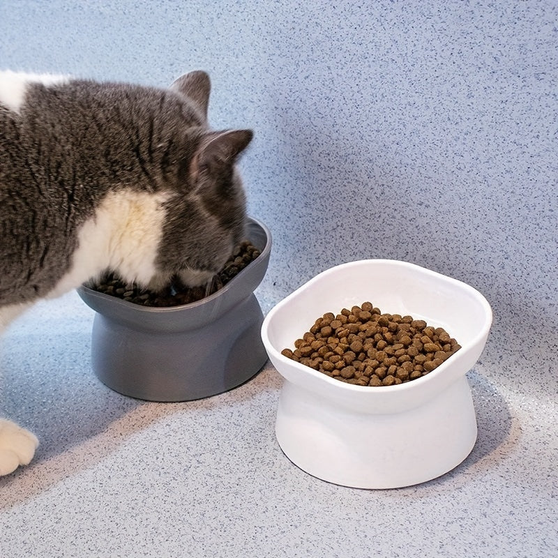 Ergonomic Anti-Spill Cat Bowl: Health-Conscious, Sleek Design for Food & Water