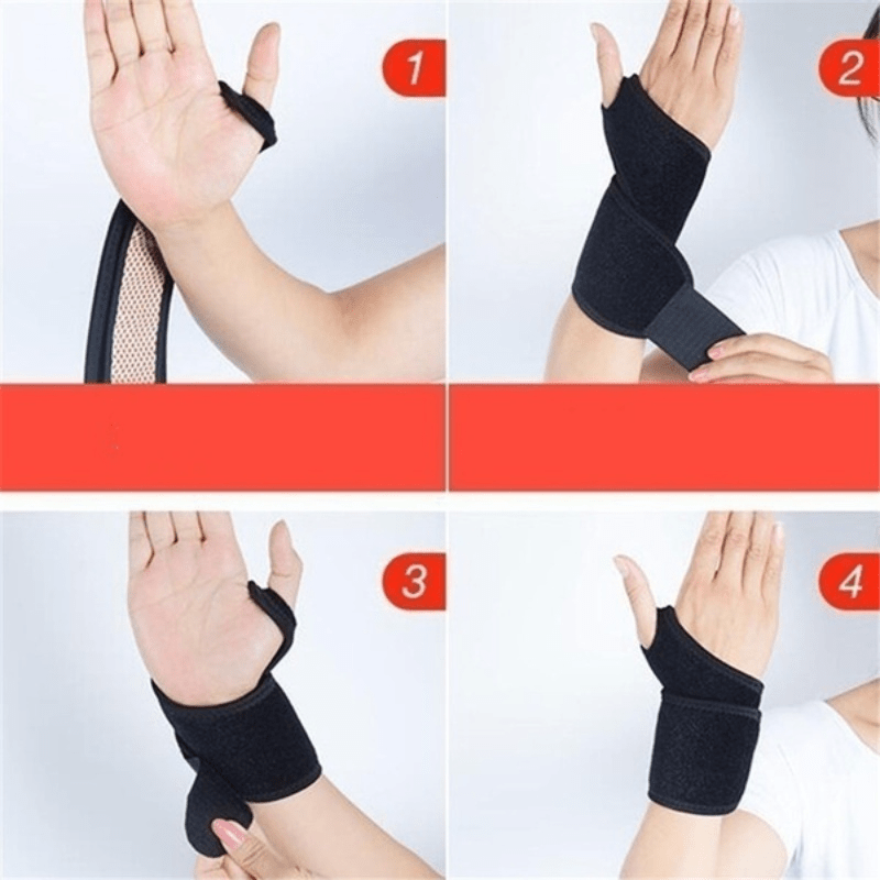 1 Pair New Wrist Supports Magnetic Therapy Health Care Sports Protection Braces Belt Relief Wrist Brace Tourmaline Self-Heating