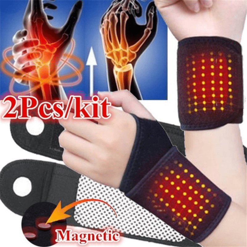1 Pair New Wrist Supports Magnetic Therapy Health Care Sports Protection Braces Belt Relief Wrist Brace Tourmaline Self-Heating