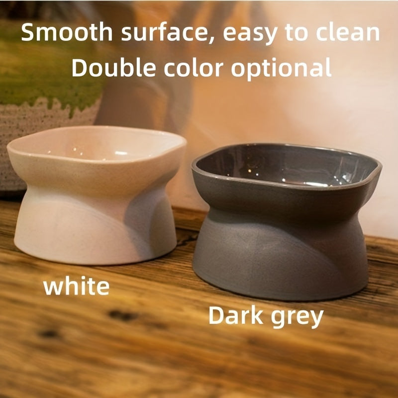 Ergonomic Anti-Spill Cat Bowl: Health-Conscious, Sleek Design for Food & Water