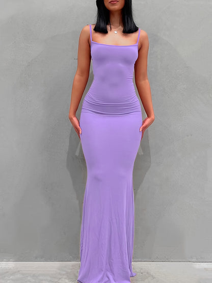 2 Packs Solid Cami Dresses, Casual Sleeveless Bodycon Dress, Women's Clothing