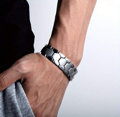 4 Elements Domineering And Fashionable Titanium Steel Bracelet Spherical Energy Magnet Bracelet Health Gift Gift For Family And Friends