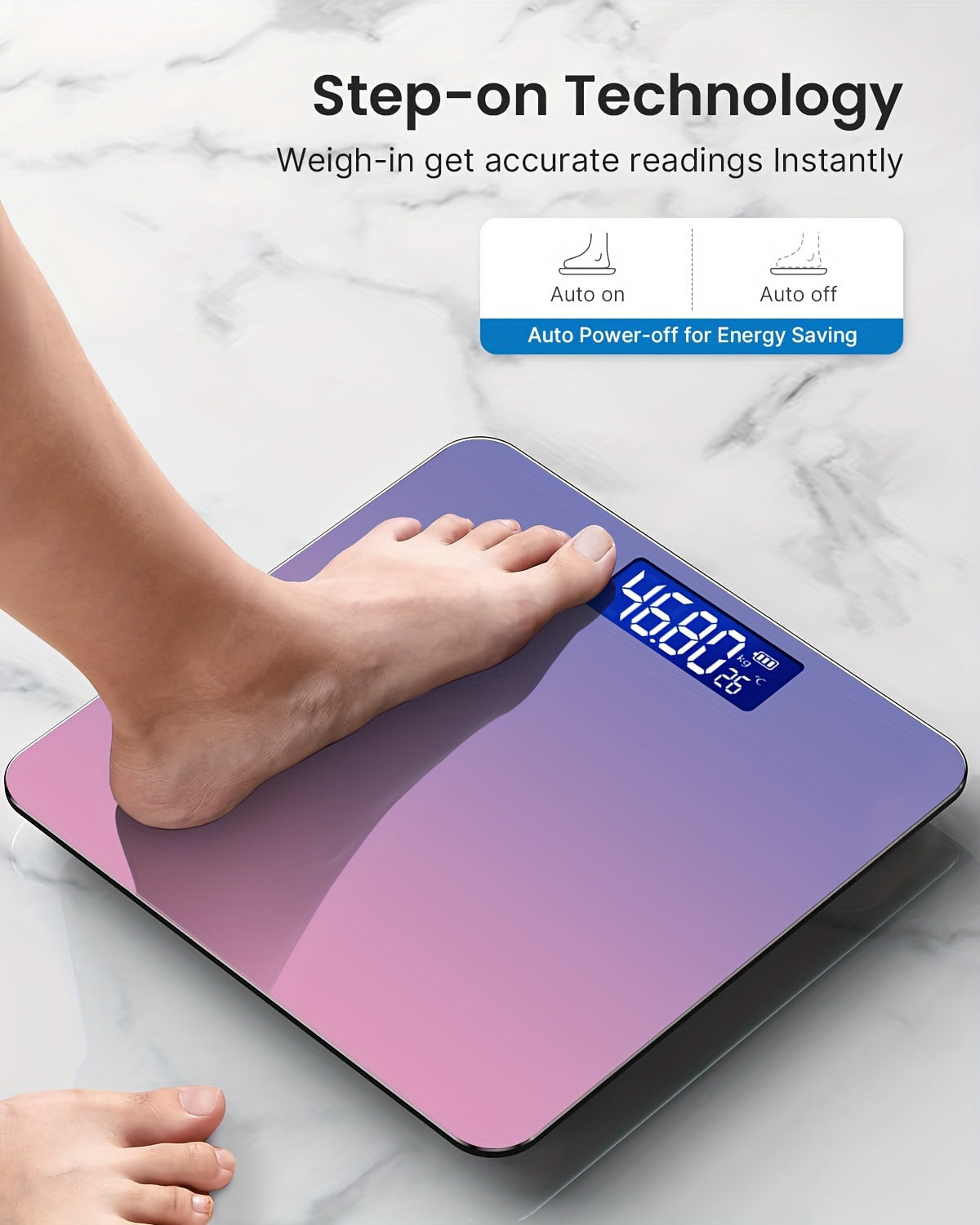 1pc Digital Bathroom Scale With Temperature - Highly Accurate Body Weight Scale With Lighted LCD Display, Round Corner Design, 400 Lb, 3 Weighing Units: LB/KG/ST:LB DispLay - For Home Use - Ideal Gift for Health-Conscious Ind