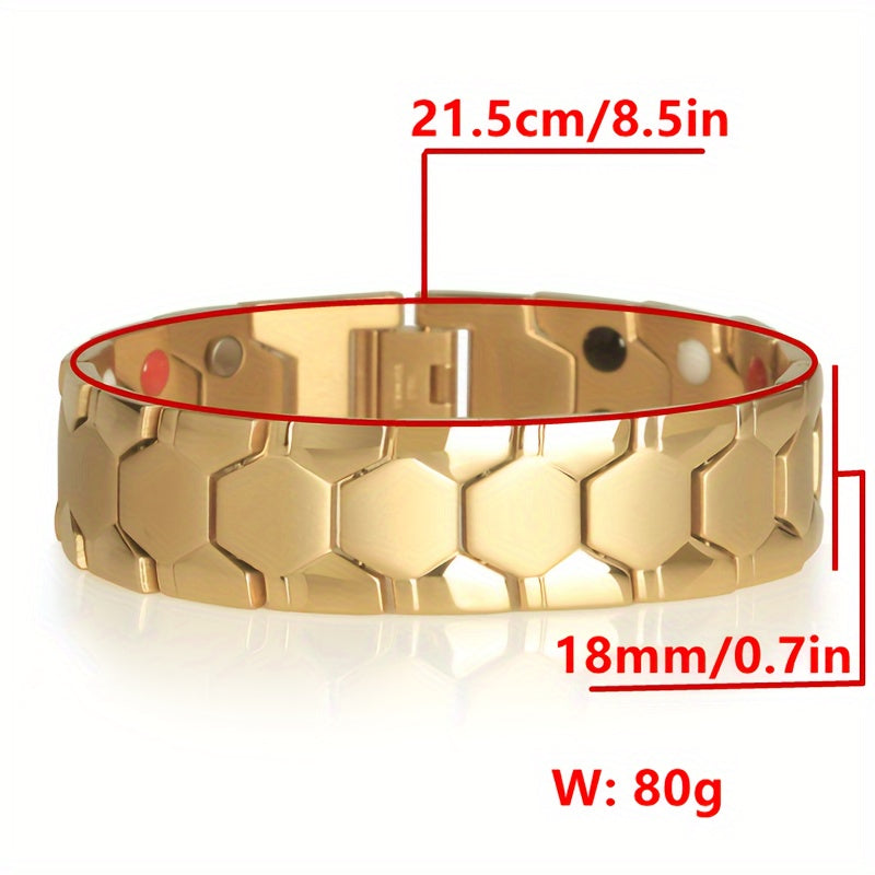 4 Elements Domineering And Fashionable Titanium Steel Bracelet Spherical Energy Magnet Bracelet Health Gift Gift For Family And Friends