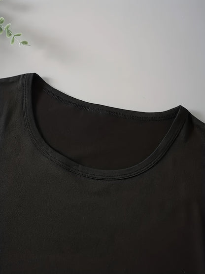 Avocado Cartoon Graphic Sports Tee, Casual Crew Neck Workout Fitness Short Sleeves Tops, Women's Activewear