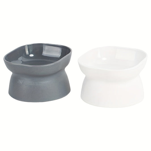 Ergonomic Anti-Spill Cat Bowl: Health-Conscious, Sleek Design for Food & Water