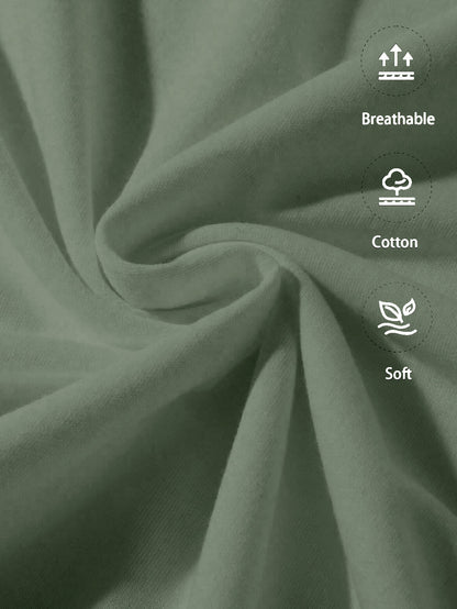 Women's Olive Green Long Sleeve T-Shirt - Minimalist Elegant Top, Soft Everyday Shirt for Casual & Formal Outfits - NC-13210, Allseason Top, Modern Fashion, Durable Clothing, Basic Blouse, Office Wear