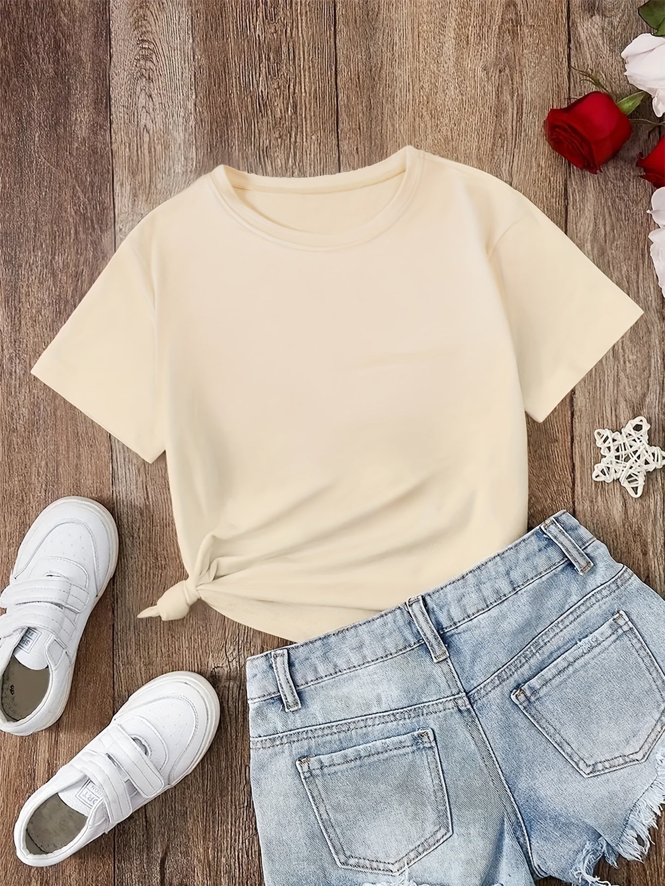 Cartoon Frog With Bubble Tea Graphic Print Creative T-Shirts, Soft & Elastic Comfy Crew Neck Short Sleeve Tee, Girls' Summer Tops, Suitable For Daily Wear