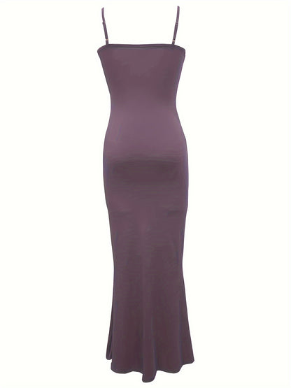 2 Packs Solid Cami Dresses, Casual Sleeveless Bodycon Dress, Women's Clothing
