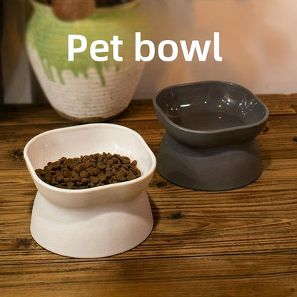 Ergonomic Anti-Spill Cat Bowl: Health-Conscious, Sleek Design for Food & Water