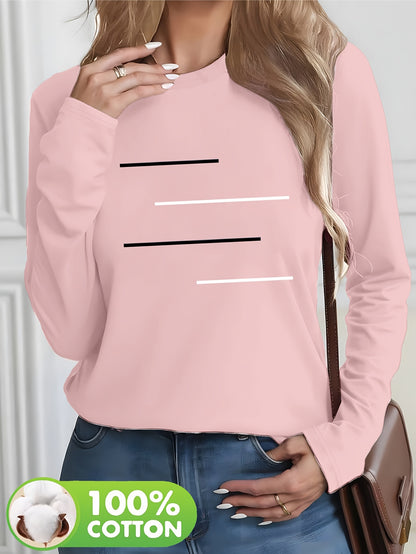 Women's Olive Green Long Sleeve T-Shirt - Minimalist Elegant Top, Soft Everyday Shirt for Casual & Formal Outfits - NC-13210, Allseason Top, Modern Fashion, Durable Clothing, Basic Blouse, Office Wear