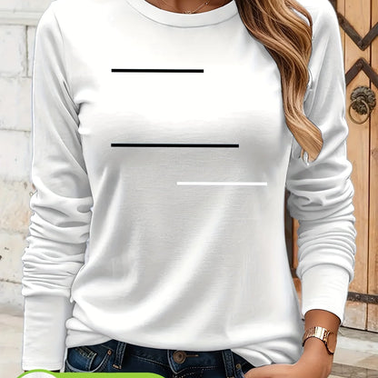 Women's Olive Green Long Sleeve T-Shirt - Minimalist Elegant Top, Soft Everyday Shirt for Casual & Formal Outfits - NC-13210, Allseason Top, Modern Fashion, Durable Clothing, Basic Blouse, Office Wear