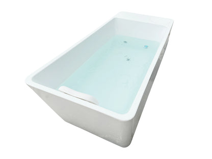All-In-One Rectangle Shape Acrylic Spa Tub Modern Design Freestanding Outdoor Ice Bath for Gym & Villa/hotel Soaking