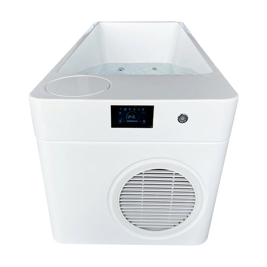 All-In-One Rectangle Shape Acrylic Spa Tub Modern Design Freestanding Outdoor Ice Bath for Gym & Villa/hotel Soaking