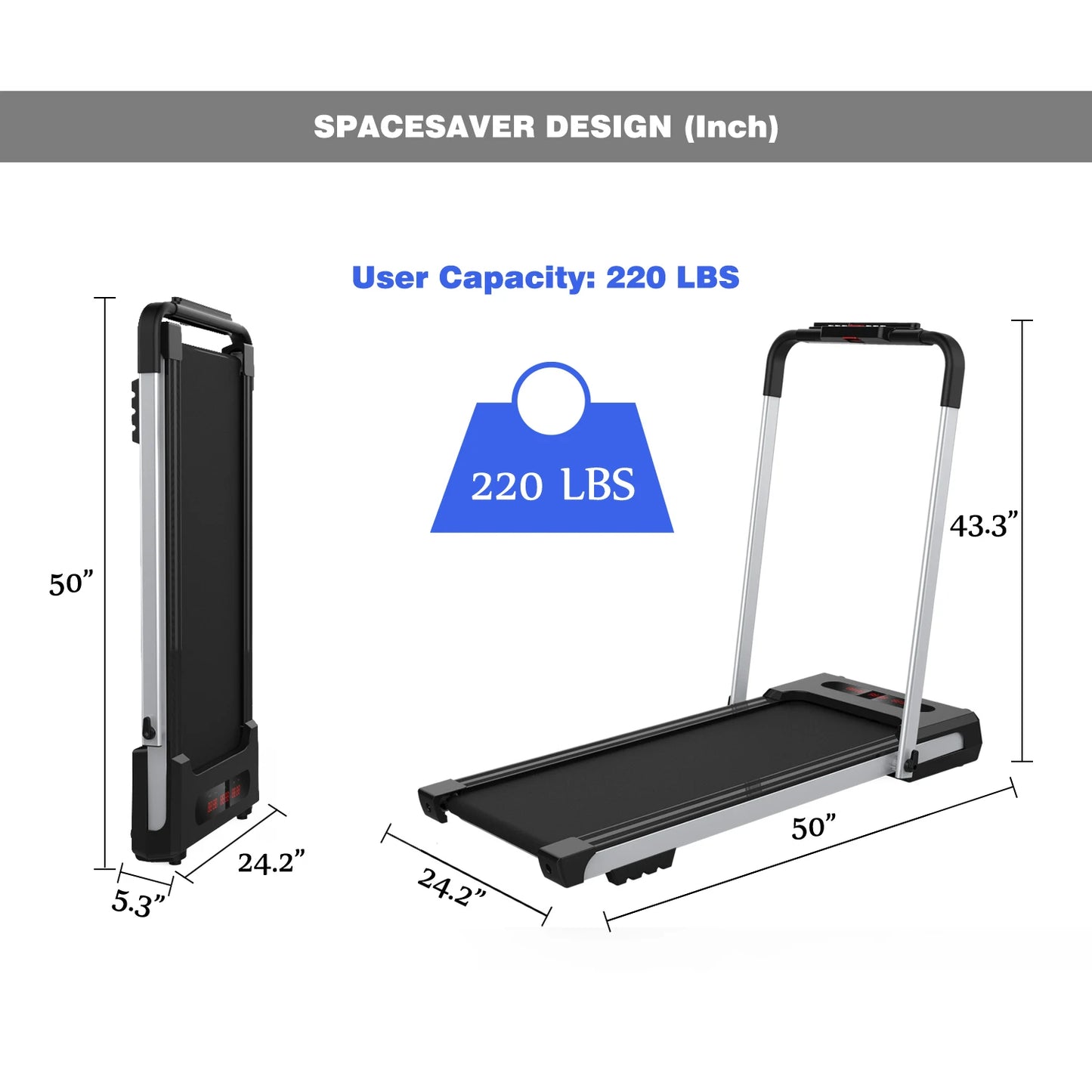 USA Ready to Ship Electric Treadmill Walking Pad Popular Folding Walking Pad Home Gym Machine High Quality Portable Treadmill