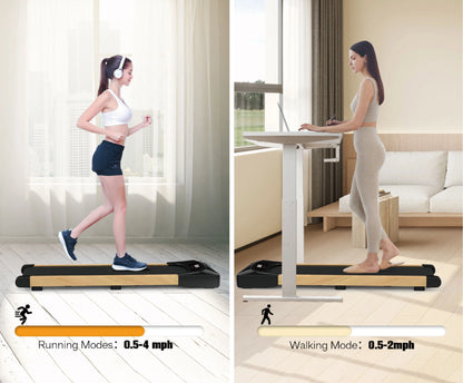 Portable Electric Mini Flat Running Treadmill Home Gym Exercise Under Desk Walking Pad Motorized Treadmill