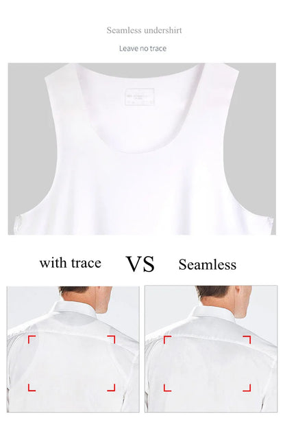 Men's Tank Tops Summer Men Vest Clothes Ice Silk Undershirt Male Solid Transparent O Neck Sleeveless Fitness Shirt Tee Tops Man