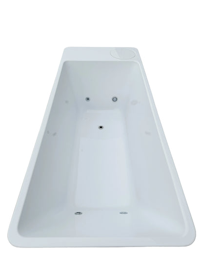 All-In-One Rectangle Shape Acrylic Spa Tub Modern Design Freestanding Outdoor Ice Bath for Gym & Villa/hotel Soaking