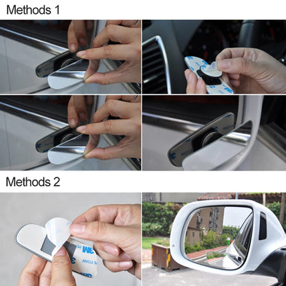 Car Mirror Frameless Car Auxiliary Blind Spot Mirror 360 Degree Wide Angle Parking Auto Rearview Adjustable Mirror Accessories