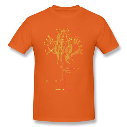 Men's Tops Tees Tree of Tomorrow IC Circuit Board Creative Design Youth Tshirt Oversized Fashion Cool Tops Tees Sweatshirt