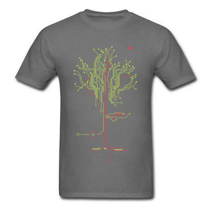 Men's Tops Tees Tree of Tomorrow IC Circuit Board Creative Design Youth Tshirt Oversized Fashion Cool Tops Tees Sweatshirt