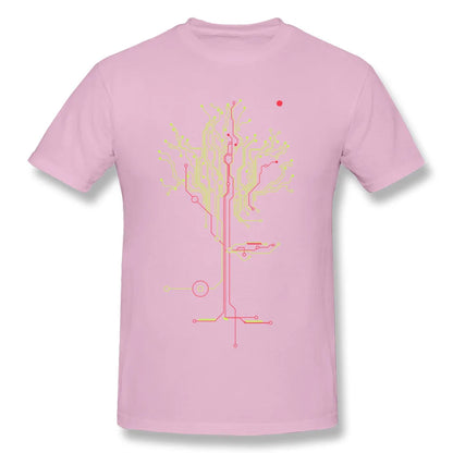 Men's Tops Tees Tree of Tomorrow IC Circuit Board Creative Design Youth Tshirt Oversized Fashion Cool Tops Tees Sweatshirt
