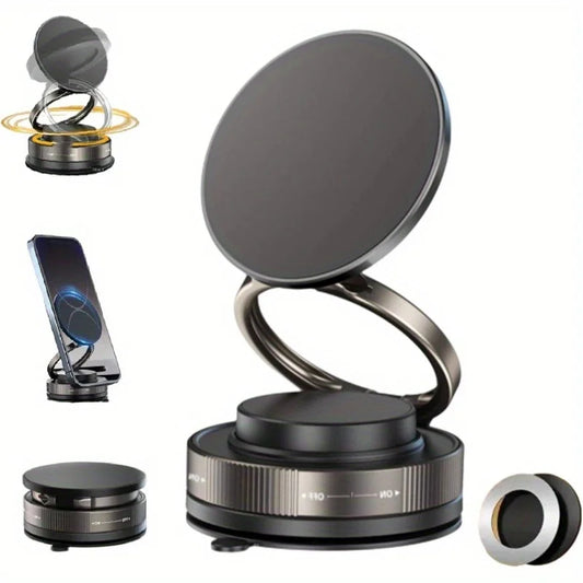 Kingjoy Magnetic Phone Holder 360 Rotatable Strong Suction Mount Ideal for Car/Mirror/Gym/Shower/or Smooth Surface