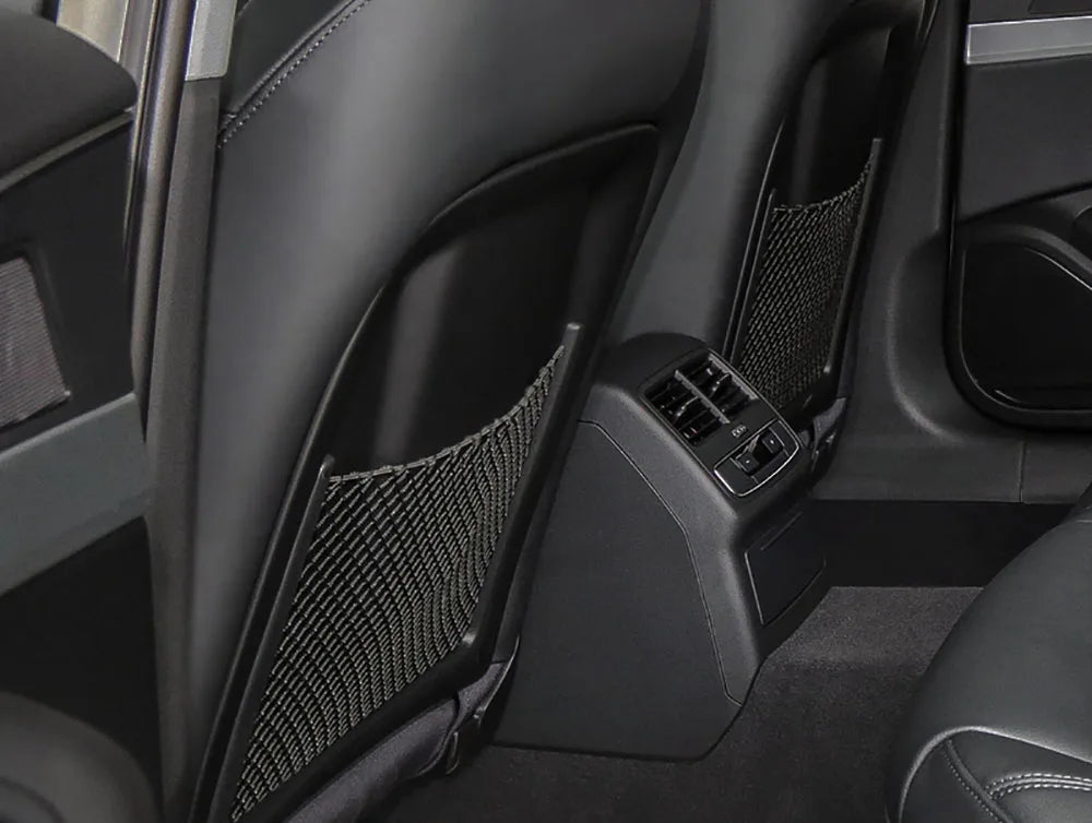 Car Interior Accessories For Audi A4 B8 A5 Q3 A3 A6 C7 Q5 B9 Q7 Rear Seat Back String Net Mesh Storage Pocket Auto Organizer