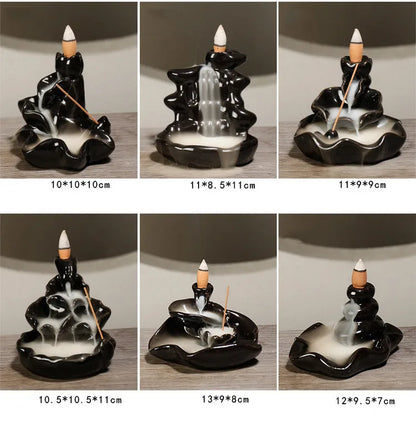 Free 20cones Creative Home Decor Backflow Stick Incense Burner Ceramic Censer Home Decoration Use In Home Teahouse
