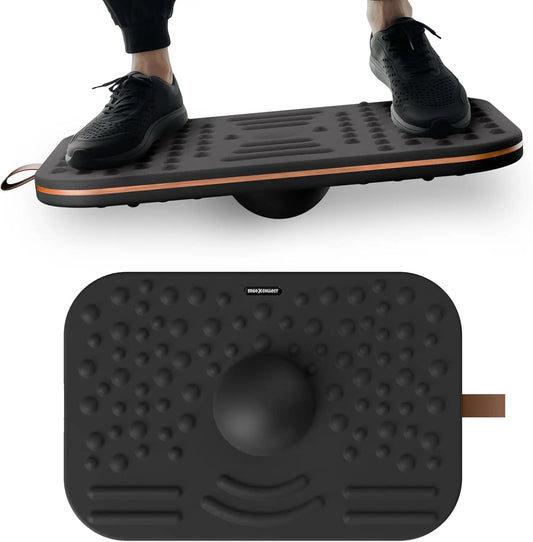 Anti-Fatigue Mat 360° Balance Board, Dual-Sided Standing Desk Board for Office, Home, Gym, Core Training, Fatigue Relief