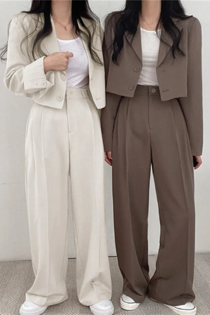 New Spring and Autumn Casual British Style Suit Women's Fashion Pants Suit