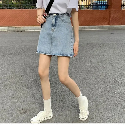 Summer Denim Short Skirt for Women High Wiast Sexy Tight Bag Hip Skirts Lady Slim Fit Y2K Female Short Jeans Skirts DURIKIES
