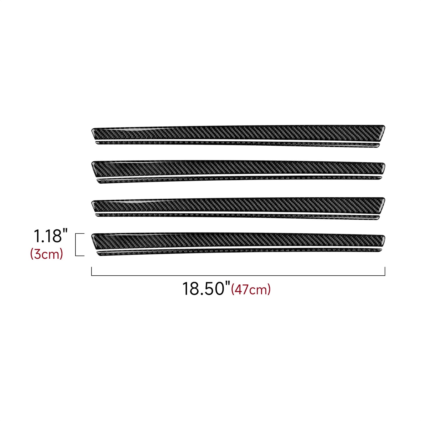 Car Front Rear Doors Decor Trim Decals for 2011-2023 Chrysler 300 Accessories Carbon Fiber Interior Stickers