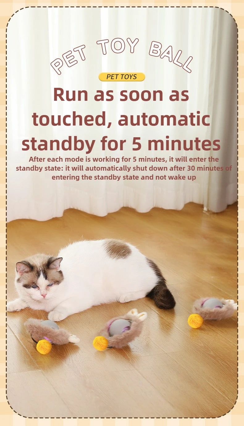 Cat Toys for Cats Ball Dog Toy Ball Electronic Interactive Pet Toy USB Automatic Moving Bouncing for Puppy Cat Products