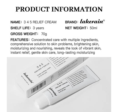345 Relief Cream Moisturizing Blemishes Nourish The Skin And Provide Soothing Care Resulting In A Well-Rounded Skincare Solution