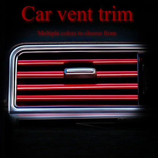 10pcs/set Auto Accessories DIY Car Interior Air Conditioning Outlet Decorative Strips, General Creative Car Styling