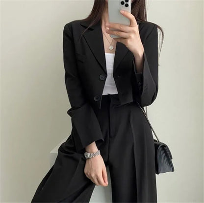 New Spring and Autumn Casual British Style Suit Women's Fashion Pants Suit