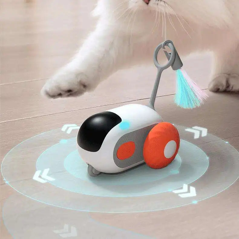 Electric Cat Toys Remote Control Sports Car Teaser Stick Self-Help Boredom Reliever Indoor Cat Interactive Smart Cat Toys