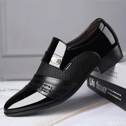 Men's Slip on Dress Shoes for Men Oxfords Fashion Business Dress male Shoes  Classic Leather Men's Suits   2025