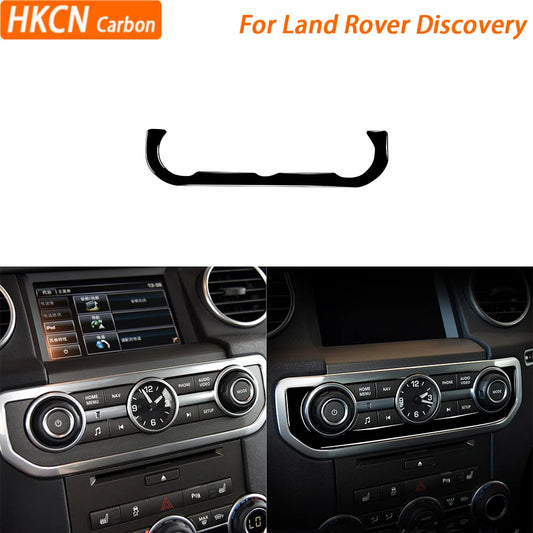 For Land Rover Discovery 4 2010-2016 Car Accessories  Interior Clock AC Panel Frame Trim Strip Sticker Modification Piano Black
