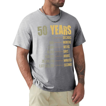 Tops T Shirt Men 50th Birthday 50 Year Old Funny Quote T Shirt Harajuku Short Sleeve T-shirt Cotton Graphics Tshirt Tops