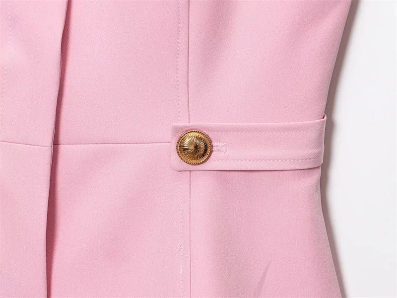 Chic Pink 2-Piece Casual Set - Flared Hem Vest & Wide Leg Pants