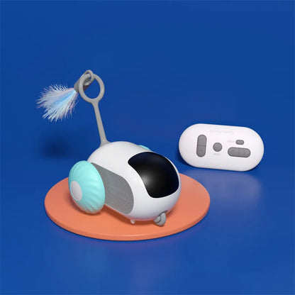 Electric Cat Toys Remote Control Sports Car Teaser Stick Self-Help Boredom Reliever Indoor Cat Interactive Smart Cat Toys
